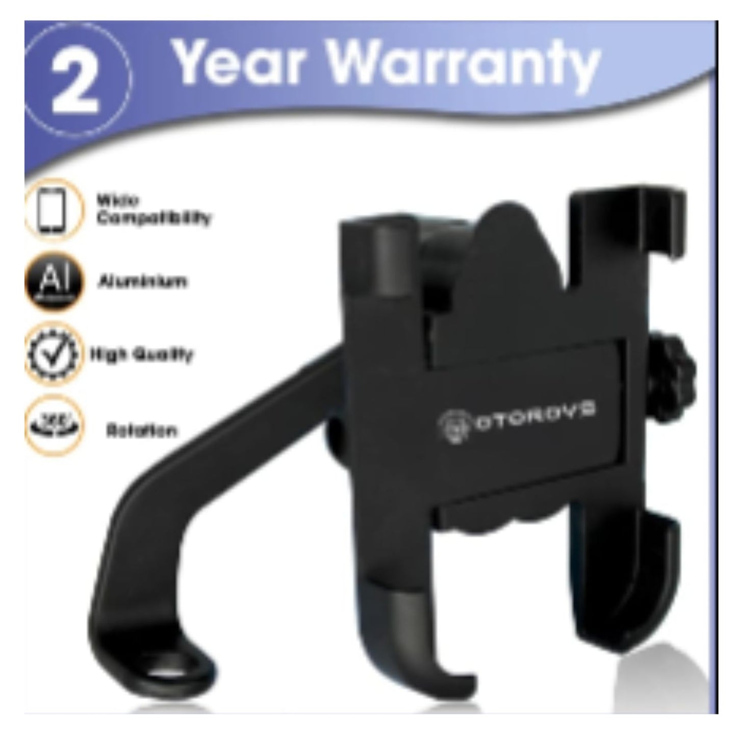 Bike Mount Holder for Navigation 360 Degree Rotating Handlebar