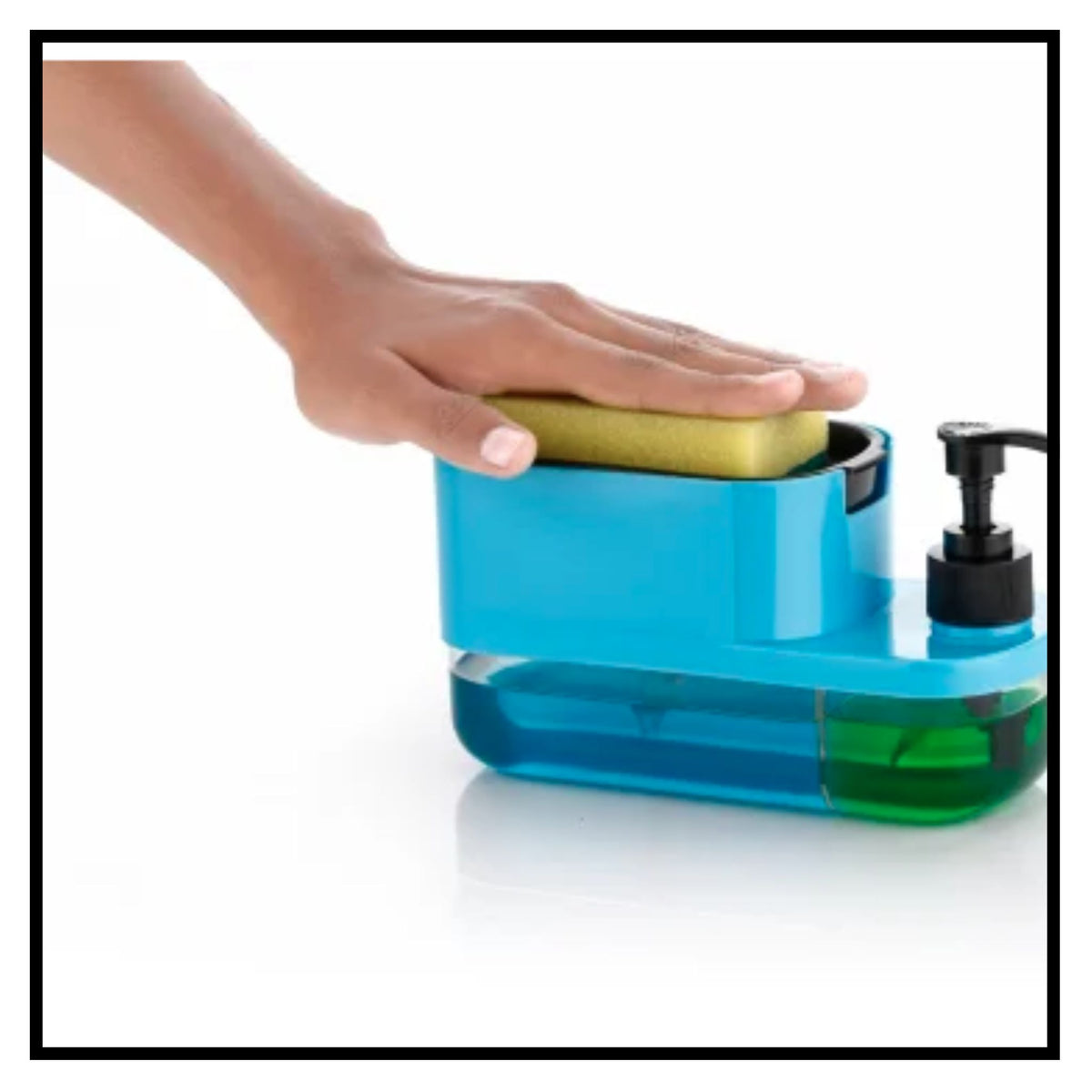 Soap Dispenser for Kitchen | 3 in 1 Soap Dispenser for Kitchen (Sponge Free) with Sponge Holder