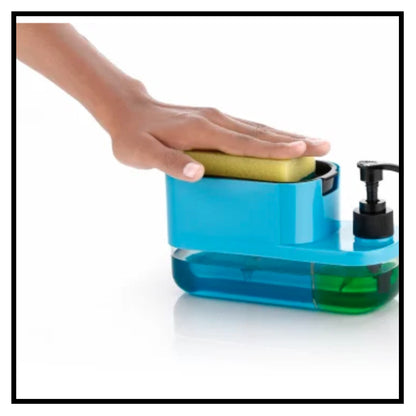 Soap Dispenser for Kitchen | 3 in 1 Soap Dispenser for Kitchen (Sponge Free) with Sponge Holder