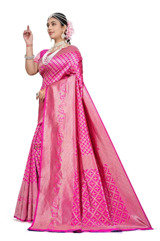 Banarasi Silk Saree  The Royal Weaves Collection ( pink, OS )