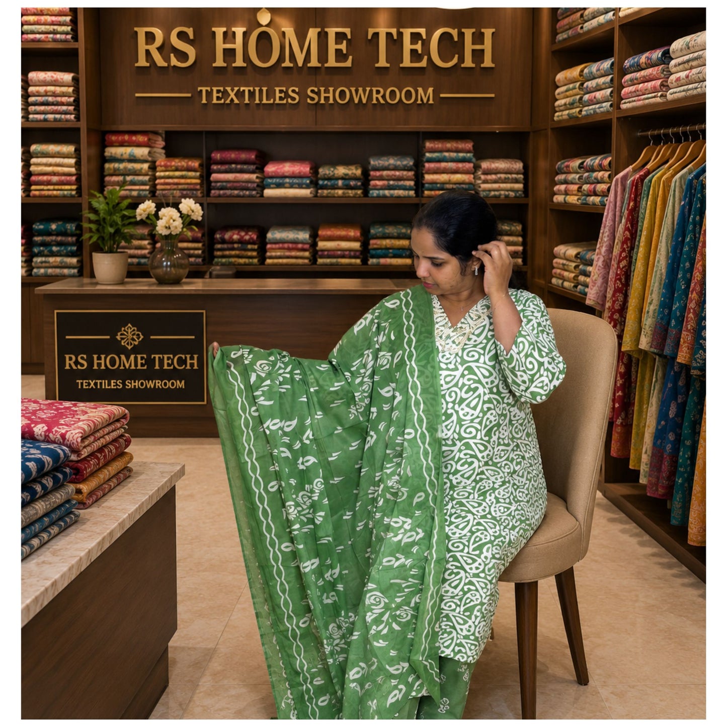 Regha Churidar Green 3XL - S.NO 414138