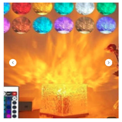 Rotating Water Ripple Night Light Aura Lamp