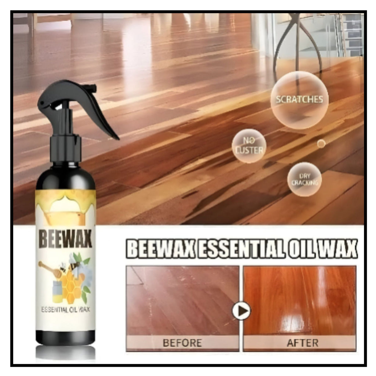 Beeswax Spray Furniture Polish,Wood Flavoring Beeswax Spray Cleaner (pack of 2)
