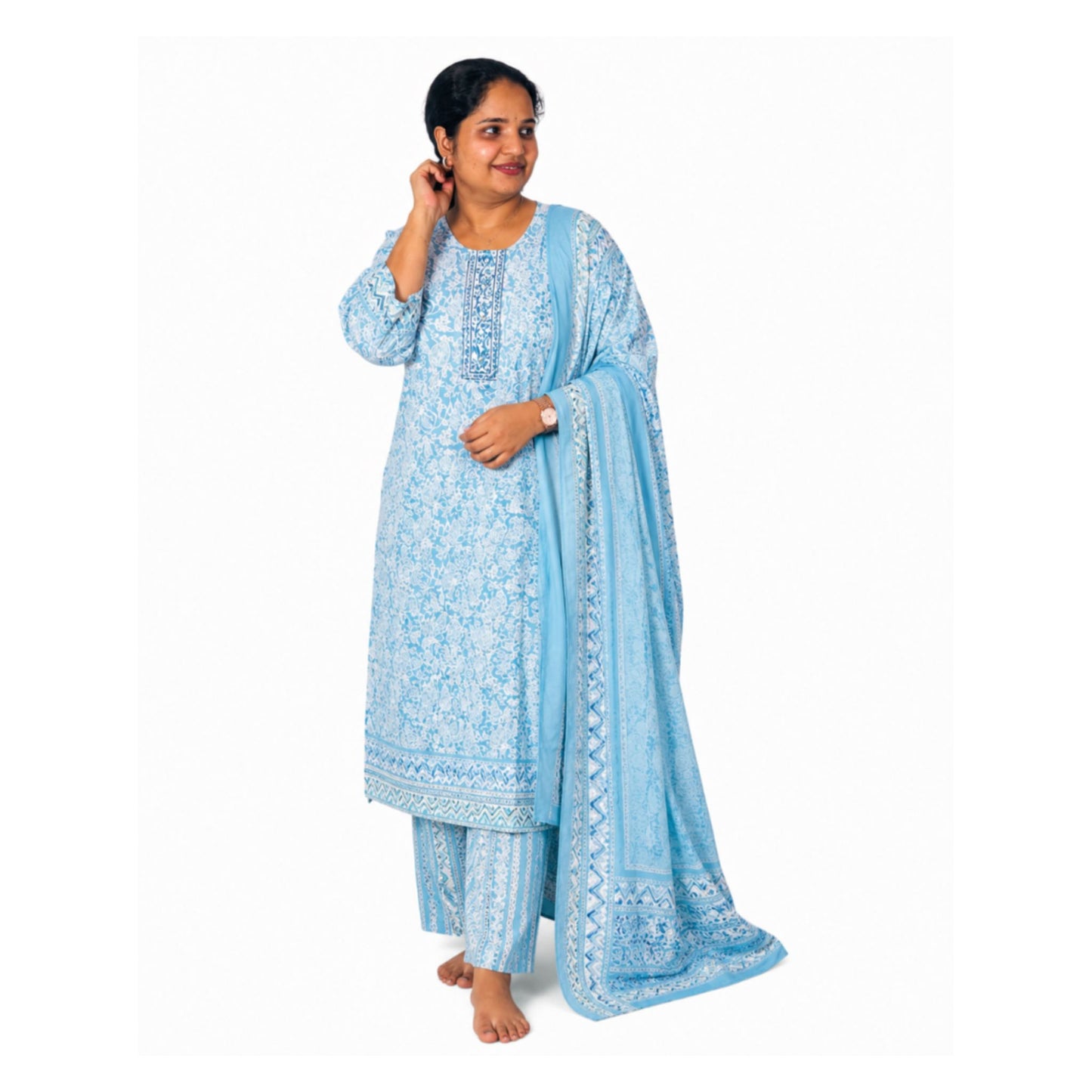 Surya Churidar Peacock Blue 4XL - S.NO 411718
