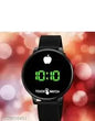 Top Trendy Touch Screen Digital Watch | Green LED, Black Round Dial, Rubber Strap, Unisex Casual Watch. ( black, Standard )