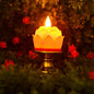 Premium Lotus Shaped LED Flameless Candle with Decorative Holder – Battery Operated Home Decor Lamp