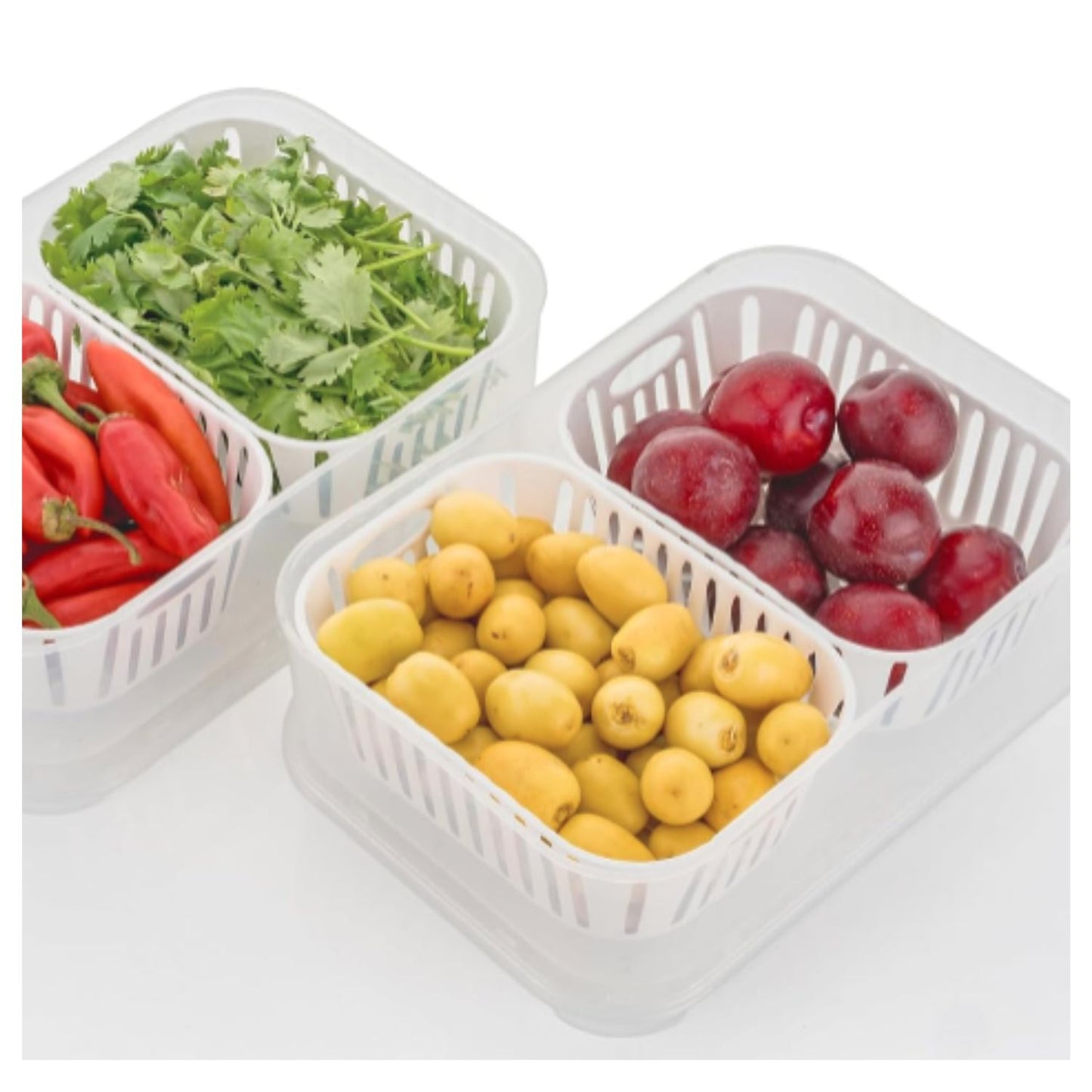 2 Compartments Food Container Leakproof Fresh-Keeping Storage Box