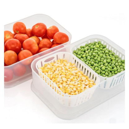 2 Compartments Food Container Leakproof Fresh-Keeping Storage Box