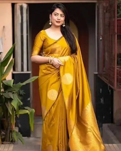 Banarasi Silk Saree  The Graceful Radiance Collection ( gold, OS )