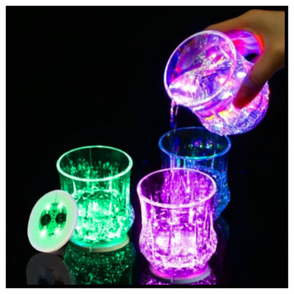 Colourful LED Coasters for Drinks, On/Off LED Disposable Coasters Pack of 1