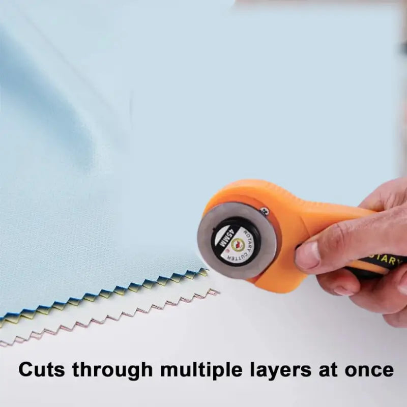 Heavy Duty 45mm Rotary Cutter for Fabric Leather Paper Quilting Sewing Craft DIY Cutting Tool with Safety Lock (1 Pc)