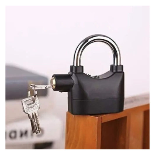 Antigrip Black Sensor Alarm Lock with Keys for Home Office and Bike Security