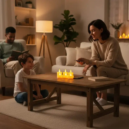 Premium 6 Piece LED Flameless Candle Light Set with Remote Control – Decorative Tealight Candles for Home & Festivals