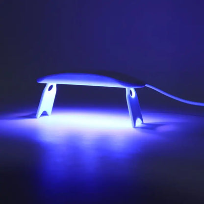 Mini Portable UV LED Nail Lamp USB Powered Gel Nail Polish Curing Dryer with Foldable Stand