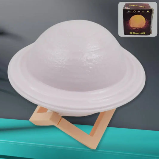 3D Saturn Lamp Home Decoration Bedside Night Light With Base (1 pc / Multicolor) ( multicolor, Standard ).