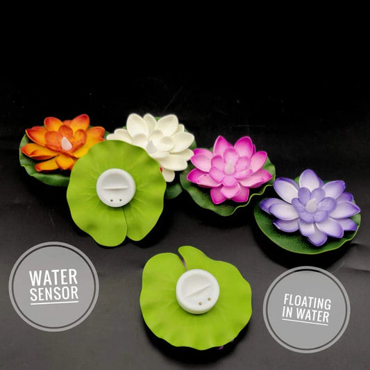 Water Floating Smokeless Candles & Lotus Flowers Sensor Led TeaLight for Outdoor and Indoor Decoration - Pack of 6 Candle, Diwali (Pack of 6)