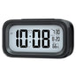 Digital lcd alarm clock with backlight optically controlled battery-powered clock with time, date, and temperature - Durable Plastic