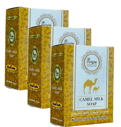 Camel Milk Soap 125 GRM (Box) Coconut oil Handmade Natural Pure soap(Pack of 3)