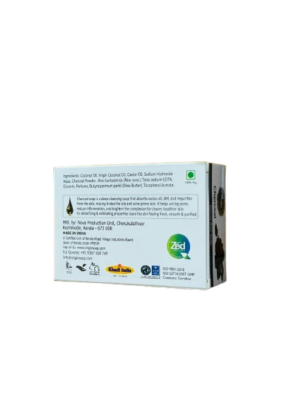 Charcoal Soap 75 GRM (Box) Coconut oil Handmade Natural Pure soap(Pack of 3)