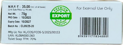 Charcoal Soap 75 GRM (Box) Coconut oil Handmade Natural Pure soap(Pack of 3)