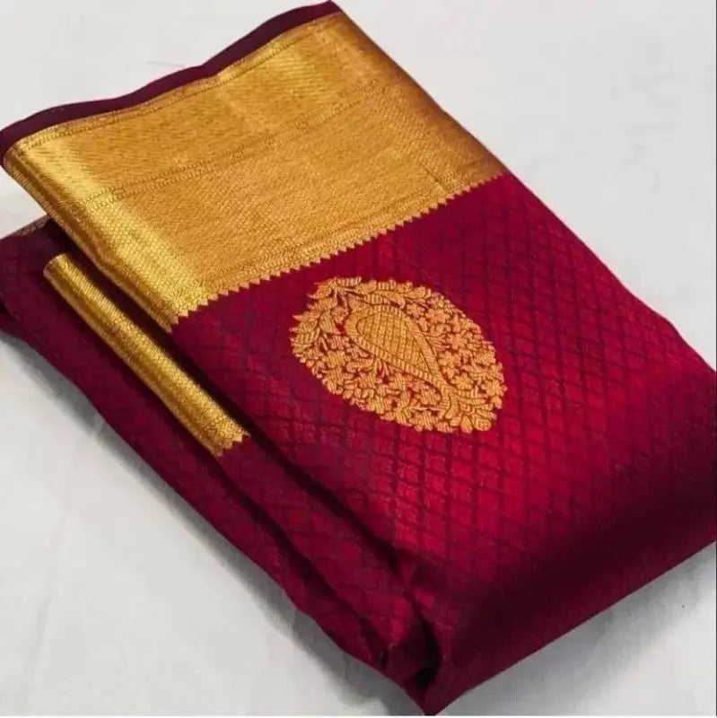 Banarasi Silk Saree  The Royal Maroon Grandeur Edition ( maroon, OS )