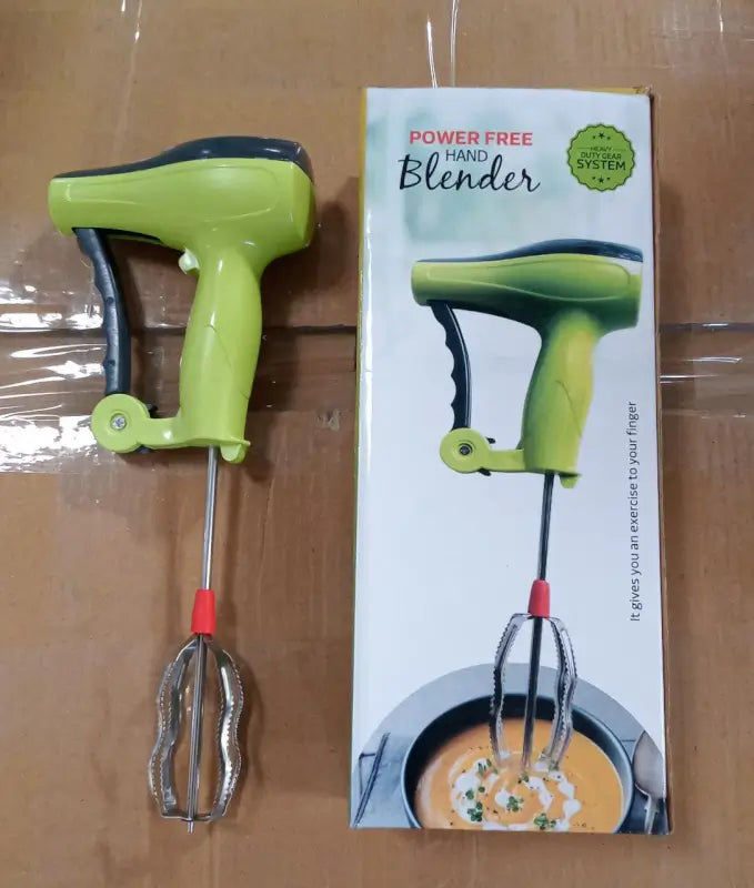Power Free Manual Hand Blender with Stainless Steel Blades, Milk Lassi Maker, Egg Beater Mixer Rawai ( default, Standard )