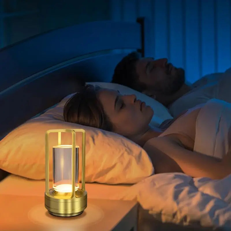 Crystal Lantern Table Lamp – 3 Colors Rechargeable LED