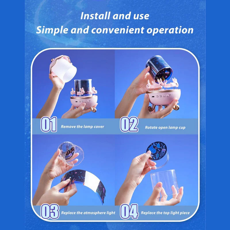 Bunny’s Carousel Rotating LED Night Light