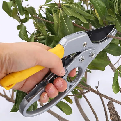 Professional Pruning Shears, Ergonomic Gardening Shears with High-Carbon Steel Blade Ratcheting Trimming Tool for Plants, Trees, and Hedges (200 MM) ( default, Standard ).