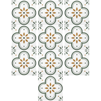 Peel and Stick Floor Tiles Kitchen / Bathroom Backsplash Sticker Detachable Waterproof DIY Tile Stickers for Wall Decoration Tiles Home Decoration (8x8 Inch / 10 Pcs Set)