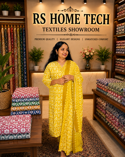 GAYATHRI CHURIDAR-MEHNDIYELLOW (414137) (M)