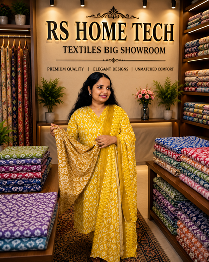 GAYATHRI CHURIDAR-MEHNDIYELLOW (414137) (M)
