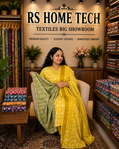 GAYATHRI CHURIDAR-MEHNDIYELLOW (414137) (M)
