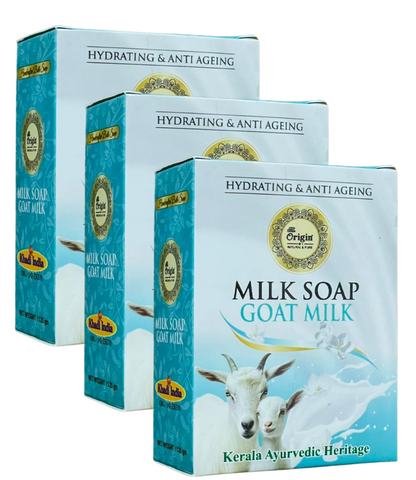 Milk Soap Goat Milk 125 GRM (Box) Coconut oil Handmade Natural Pure soap(Pack of 3)