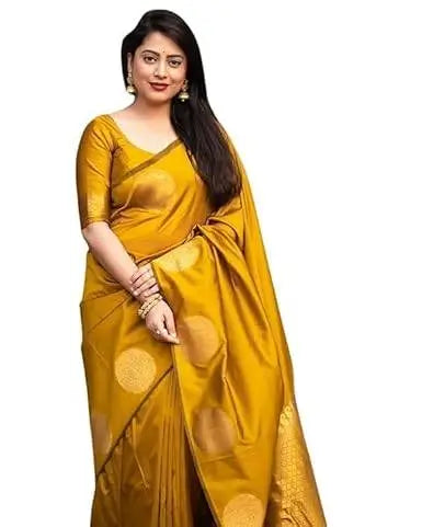 Banarasi Silk Saree  The Graceful Radiance Collection ( gold, OS )