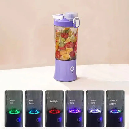 Electric Crusher Juicer With Multicolor Light, 8 Blades (600 ML / Multicolor) ( multicolor, Standard ).