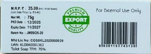 Jasmine 75 GRM (Box) Coconut oil Handmade Natural Pure soap(Pack of 3)