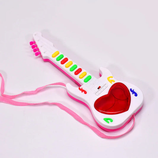 Battery Operated Musical Instruments Mini Guitar Toys and Light for 3? Old Kids.