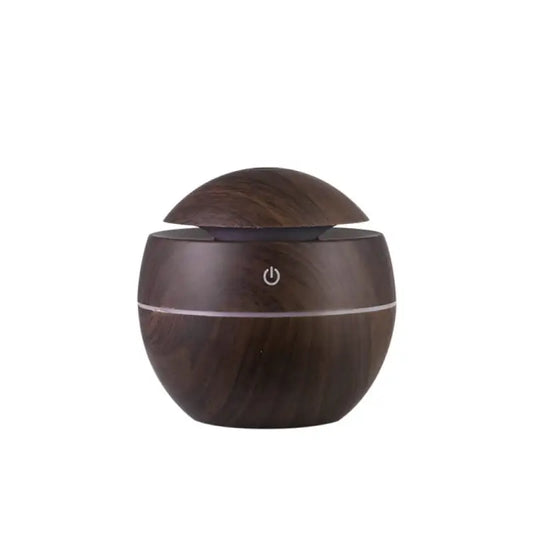 Wooden Cool Mist Humidifier Essential Oil Diffuser with 7 Color LED Night Light USB 130ml