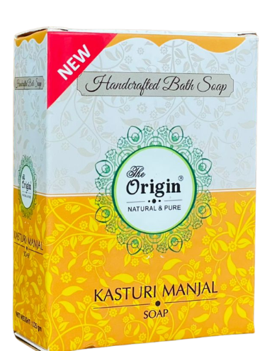 Kasturi Manjal 125 GRM (Box) Coconut oil Handmade Natural Pure soap(Pack of 3)
