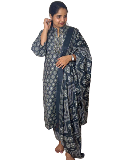 MAREENA CHURIDAR-DARK OLIVE GREEN (410305) (5XL)