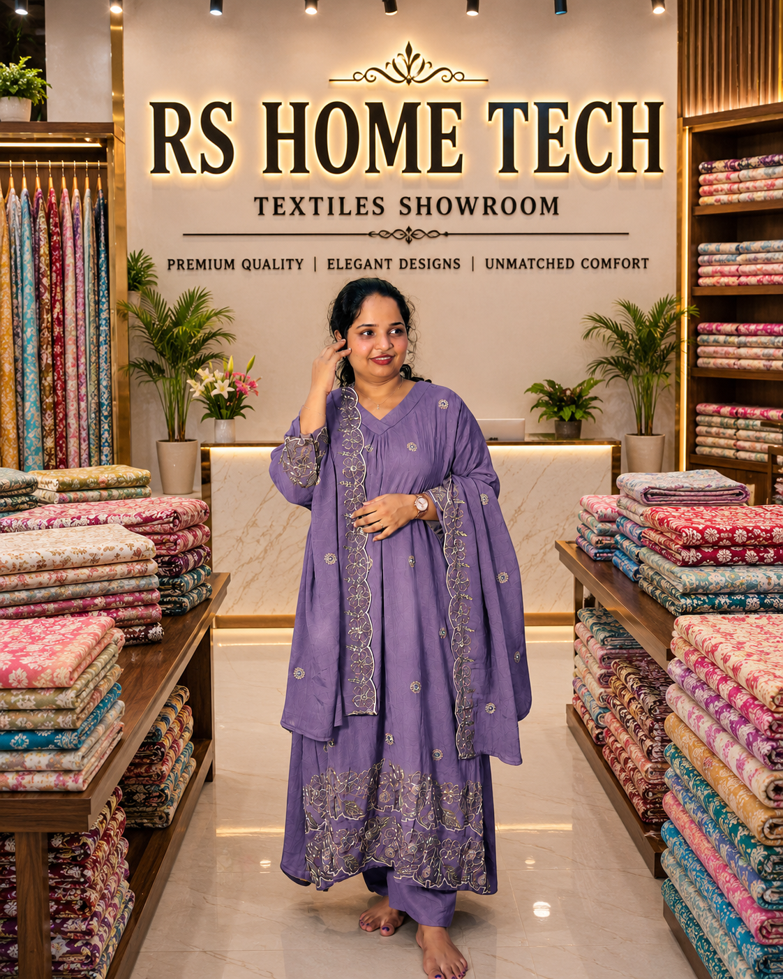 MAYURI CHURIDAR PURPLE  (406118)