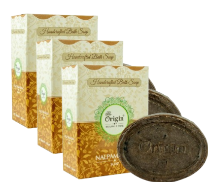 Nalpamaradi Soap 125 GRM (Box) Coconut oil Handmade Natural Pure soap(Pack of 3)