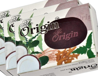 Origin 125 GRM (Box) Coconut oil Handmade Natural Pure soap(Pack of 3)