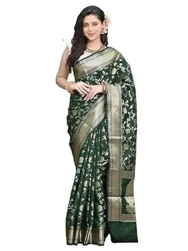 Silk Saree  The Heritage Blossom Collection ( green, OS )