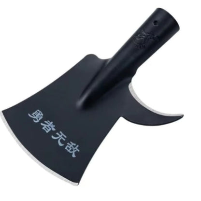 Black Palm Tree Trimmer Axe Head with Chinese Text on White Background