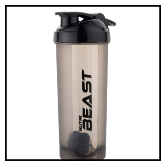 💪 Protein Shaker Bottle – Leakproof Gym Shaker for Protein Shakes and Smoothies – Nutri Beast Shaker Bottle