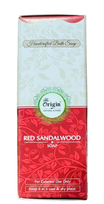 Red Sandalwood Soapn125 GRM (Box) Coconut oil Handmade Natural Pure soap(Pack of 3)