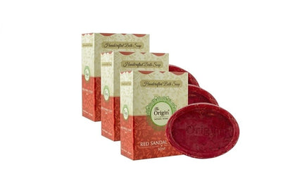 Red Sandalwood Soapn125 GRM (Box) Coconut oil Handmade Natural Pure soap(Pack of 3)