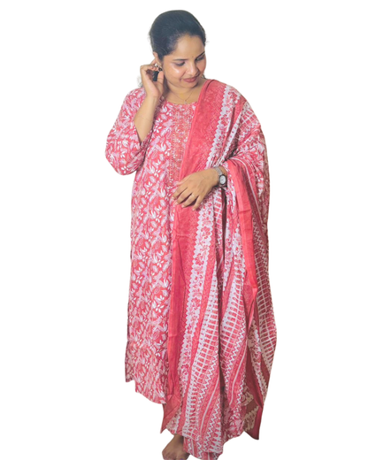 REGHA CHURIDAR-TERRACOTTA( 414138) (3XL)